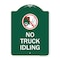Signmission Driveway Sign No Truck Idling W/ Graphic, Green & White Aluminum Sign, 18" x 24", GW-1824-24125 A-DES-GW-1824-24125 - alternate 1